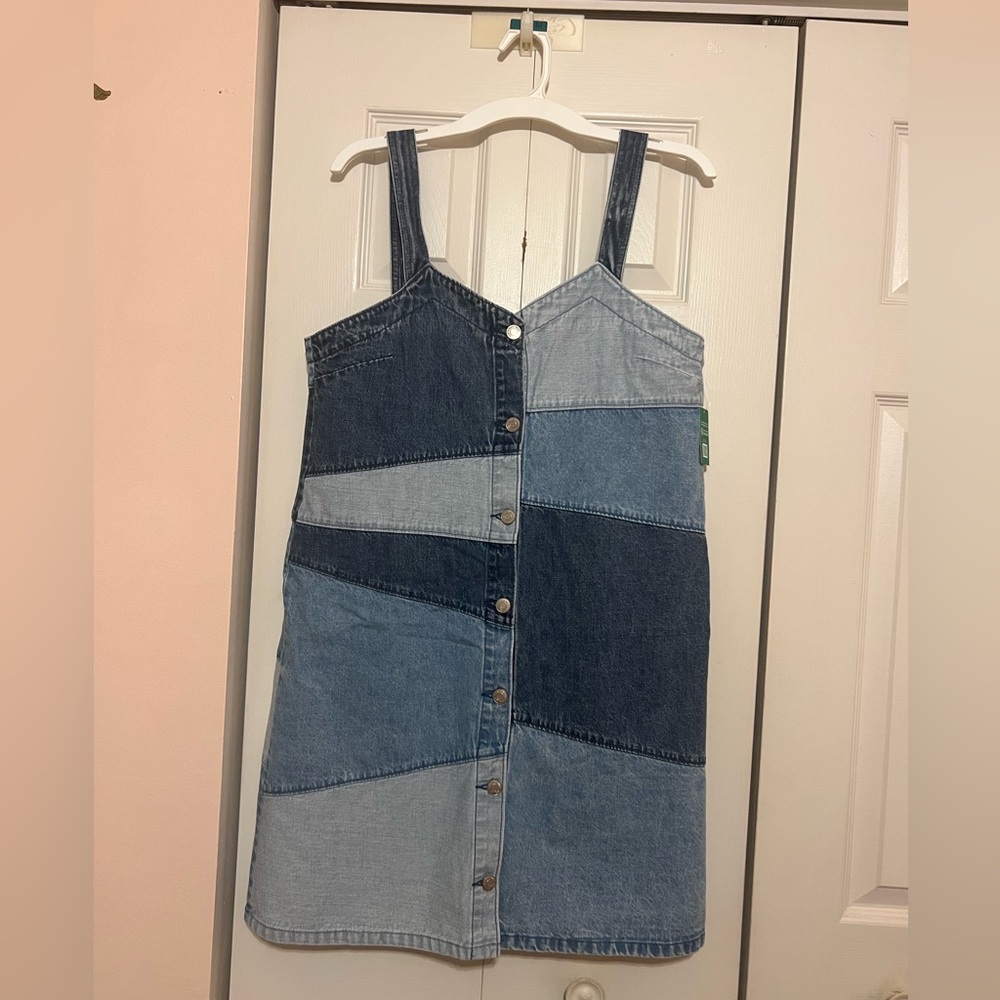 NWT Gap Patchwork Denim Dress NWT - image 3